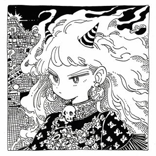 Backstage Sunfall style, Midjourney V6.1: black-and-white manga comic strip