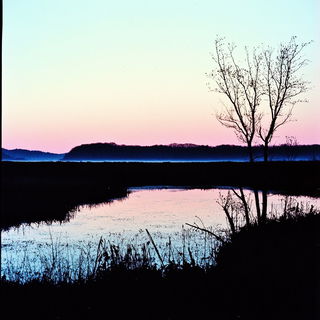 Backstage Sunfall style, Midjourney V6.1: realistic landscape photograph of quiet dawn