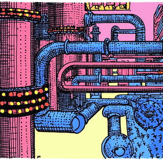 Backstage Sunfall style, Midjourney V6.1: technical infrastructure blueprint schematics