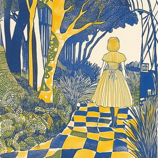 Kaleidocandy style, Midjourney V6.1: retro fairy-tale illustration