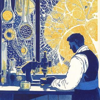 Kaleidocandy style, Midjourney V6.1: editorial illustration for popular scientific magazine cover