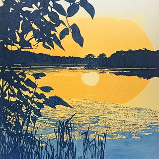 Kaleidocandy style, Midjourney V6.1: realistic landscape photograph of quiet dawn