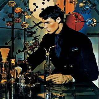 Slagpetal style, Midjourney V6.1: editorial illustration for popular scientific magazine cover