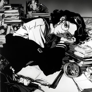 Slagpetal style, Midjourney V6.1: black-and-white manga comic strip