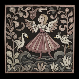 Fossil Circuitry style, Midjourney V6.1: classical 18th-century oil painting