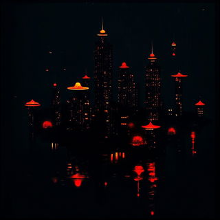 Screenweave Antiqua style, Midjourney V6.1: megacity with futuristic bioarchitecture