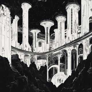 Boltsplice style, Midjourney V6.1: megacity with futuristic bioarchitecture