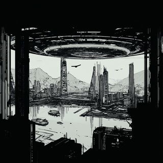 Boltsplice style, Midjourney V6.1: cinematic shot from sci-fi movie