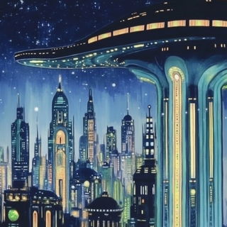 Vermilion Summerfield style, Midjourney V6.1: cinematic shot from sci-fi movie