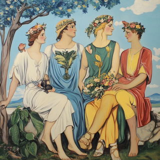 Vermilion Summerfield style, Midjourney V6.1: classical 18th-century oil painting