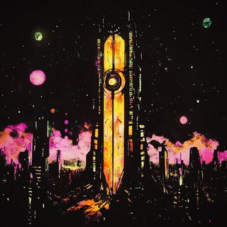 The Amber Archive style, Midjourney V6.1: cinematic shot from sci-fi movie