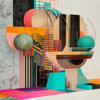 Surgecomic style, Midjourney V6.1: abstract 3D render