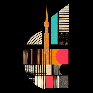 Surgecomic style, Midjourney V6.1: bold minimalist logo design for Istanbul city municipal services