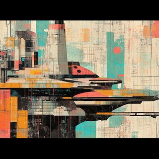 Surgecomic style, Midjourney V6.1: cinematic shot from sci-fi movie