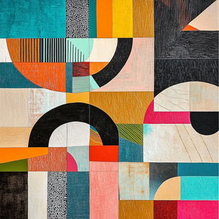 Surgecomic style, Midjourney V6.1: creative pattern composition
