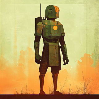 Mossmother Folklore style, Midjourney V6.1: concept art character design of retropunk steam knight