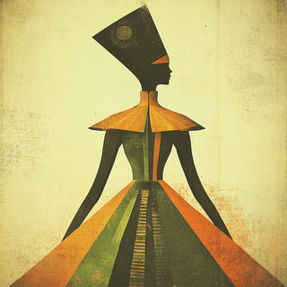 Mossmother Folklore style, Midjourney V6.1: haute-couture fashion outfit