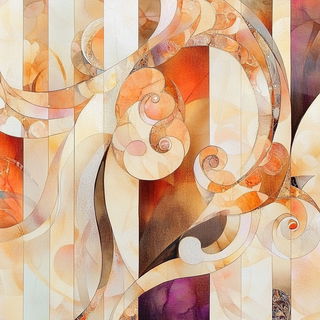 Orbitloom style, Midjourney V6.1: creative pattern composition