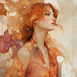 Orbitloom style, Midjourney V6.1: photographic portrait of female protagonist