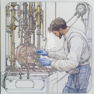 Colossocloud style, Midjourney V6.1: editorial illustration for popular scientific magazine cover