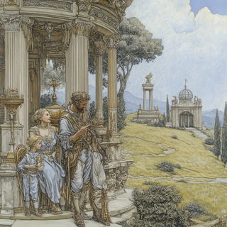 Colossocloud style, Midjourney V6.1: classical 18th-century oil painting