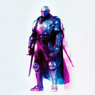 Riverlight Almanac style, Midjourney V6.1: concept art character design of retropunk steam knight