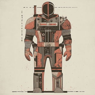 Lantern Gauge style, Midjourney V6.1: concept art character design of retropunk steam knight
