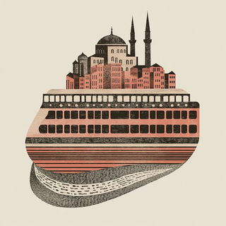 Lantern Gauge style, Midjourney V6.1: bold minimalist logo design for Istanbul city municipal services