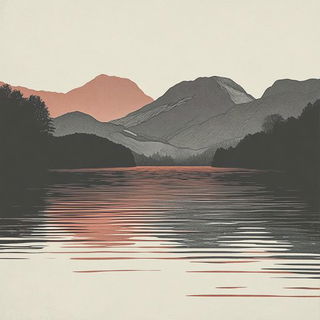 Lantern Gauge style, Midjourney V6.1: realistic landscape photograph of quiet dawn