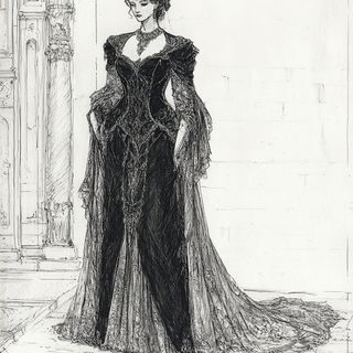 Mimograph Mythics style, Midjourney V6.1: haute-couture fashion outfit