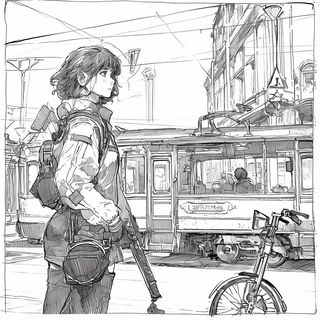 Mimograph Mythics style, Midjourney V6.1: black-and-white manga comic strip
