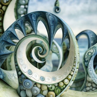 Cliffinkism style, Midjourney V6.1: abstract 3D render