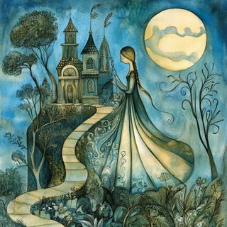 Cliffinkism style, Midjourney V6.1: retro fairy-tale illustration