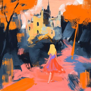 Contourium style, Midjourney V6.1: retro fairy-tale illustration