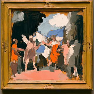 Contourium style, Midjourney V6.1: classical 18th-century oil painting