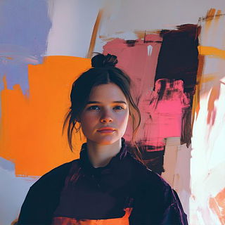 Contourium style, Midjourney V6.1: photographic portrait of female protagonist