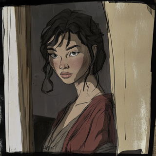 Mythopilgrimage style, Midjourney V6.1: photographic portrait of female protagonist