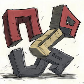 Mythopilgrimage style, Midjourney V6.1: typographic composition with large letters