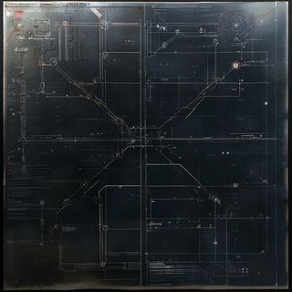Gearwash style, Midjourney V6.1: technical infrastructure blueprint schematics
