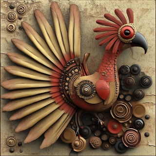 Refracted Ash Geometry style, Midjourney V6.1: traditional folk art