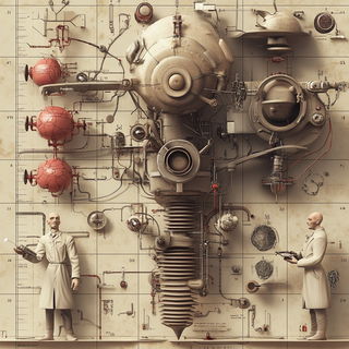 Refracted Ash Geometry style, Midjourney V6.1: editorial illustration for popular scientific magazine cover