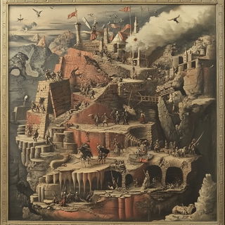 Refracted Ash Geometry style, Midjourney V6.1: classical 18th-century oil painting