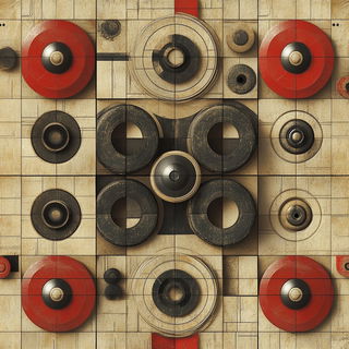 Refracted Ash Geometry style, Midjourney V6.1: creative pattern composition