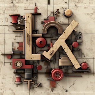 Refracted Ash Geometry style, Midjourney V6.1: typographic composition with large letters