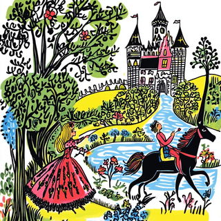 Stratofilm style, Midjourney V6.1: retro fairy-tale illustration