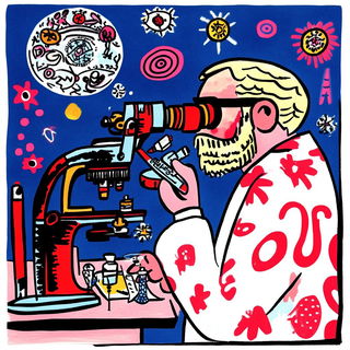 Stratofilm style, Midjourney V6.1: editorial illustration for popular scientific magazine cover