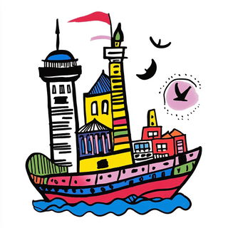 Stratofilm style, Midjourney V6.1: bold minimalist logo design for Istanbul city municipal services