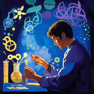 Medusa Halftone style, Midjourney V6.1: editorial illustration for popular scientific magazine cover
