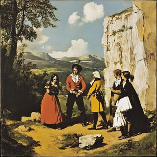 Tealectrum style, Midjourney V6.1: classical 18th-century oil painting