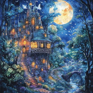 Cloudleaf Chartwork style, Midjourney V6.1: retro fairy-tale illustration